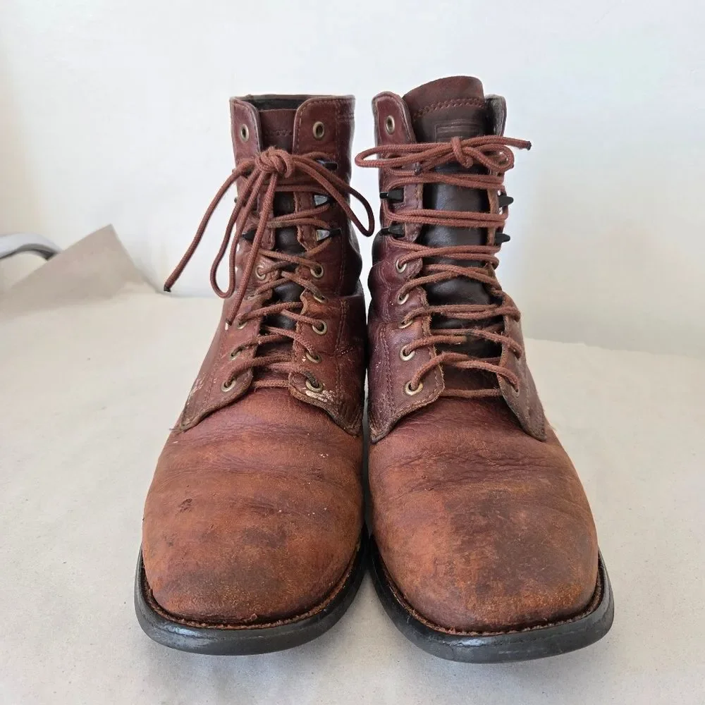 Ariat Heritage Lacer Kilter Leather Boot Mid Calf Brown Western Workwear Men 9